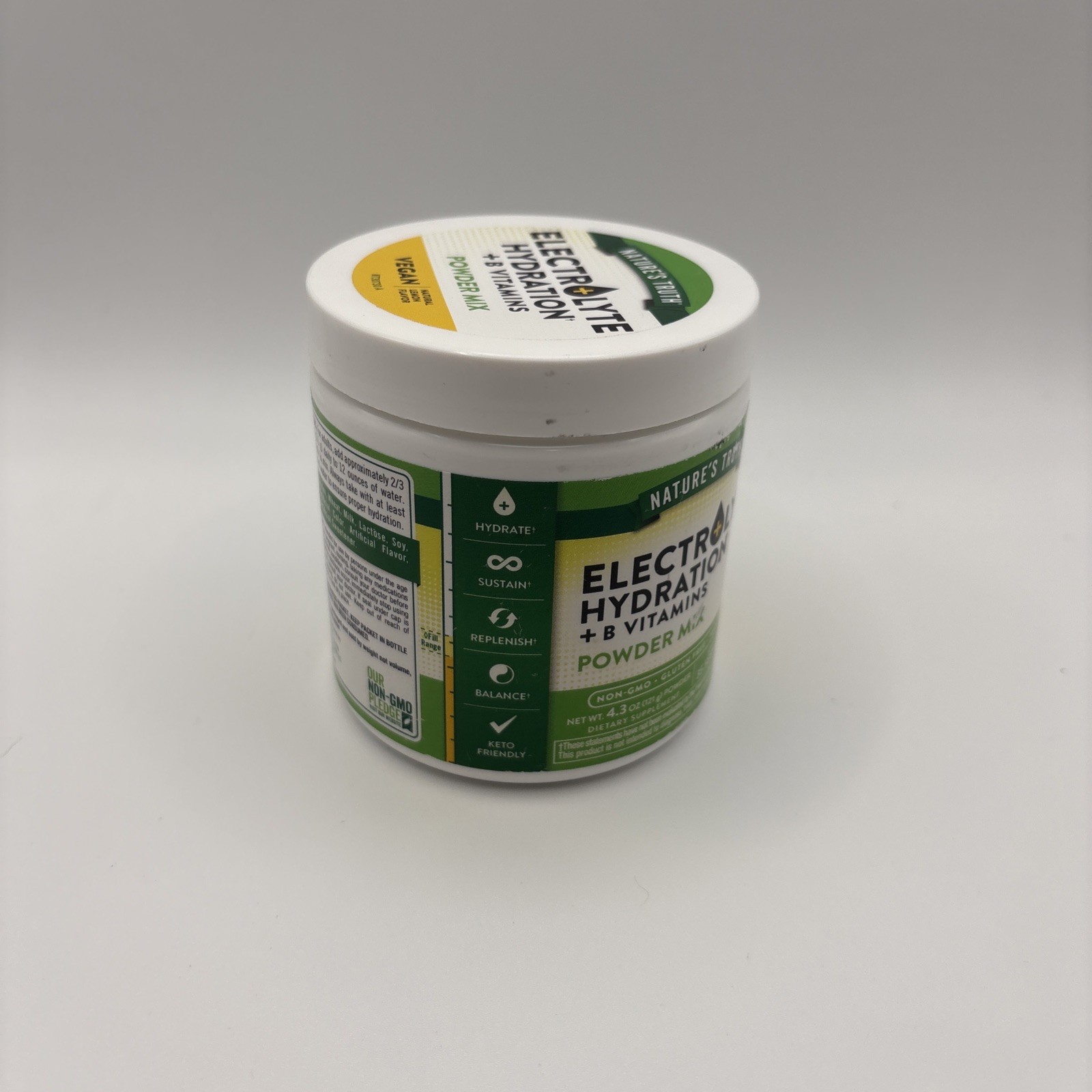 Electrolyte Hydration + B Vitamins Powder Mix Lemon 4.3 oz Exp. 02/27 New