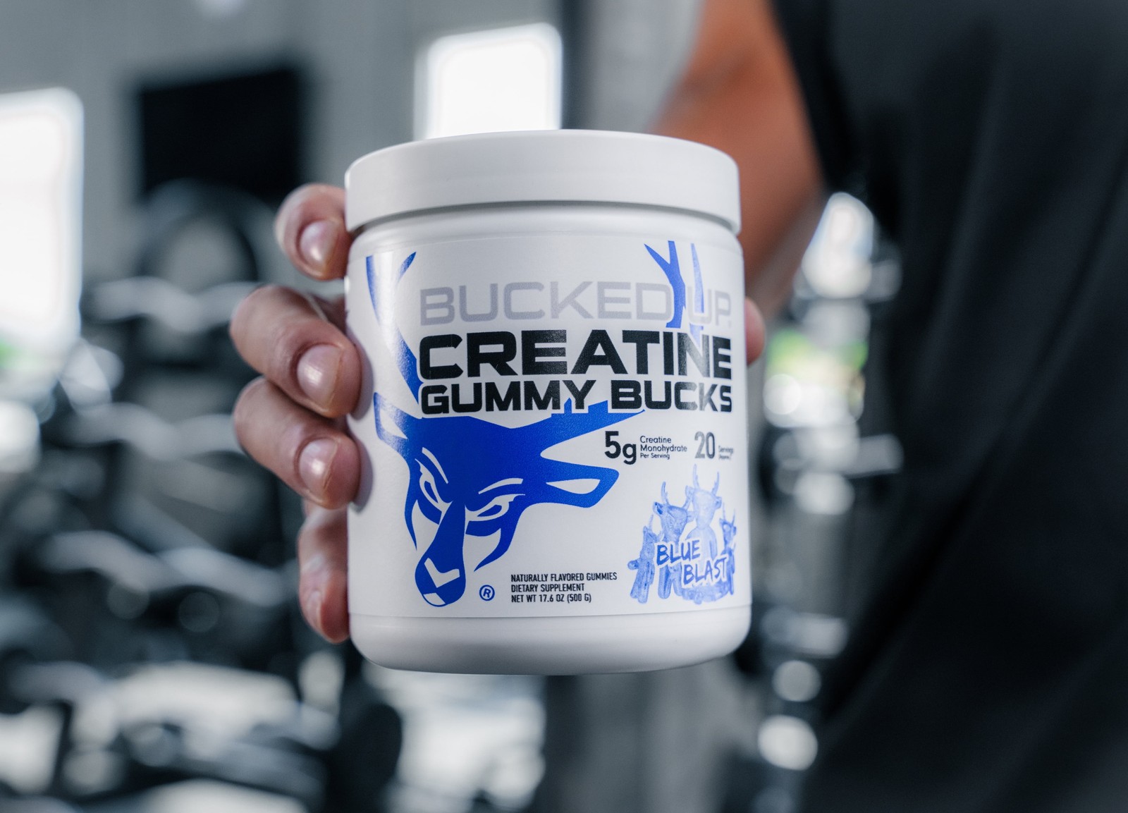 Bucked Up Creatine Gummies – Blue Blast Flavor – 5g Creatine Monohydrate Per
