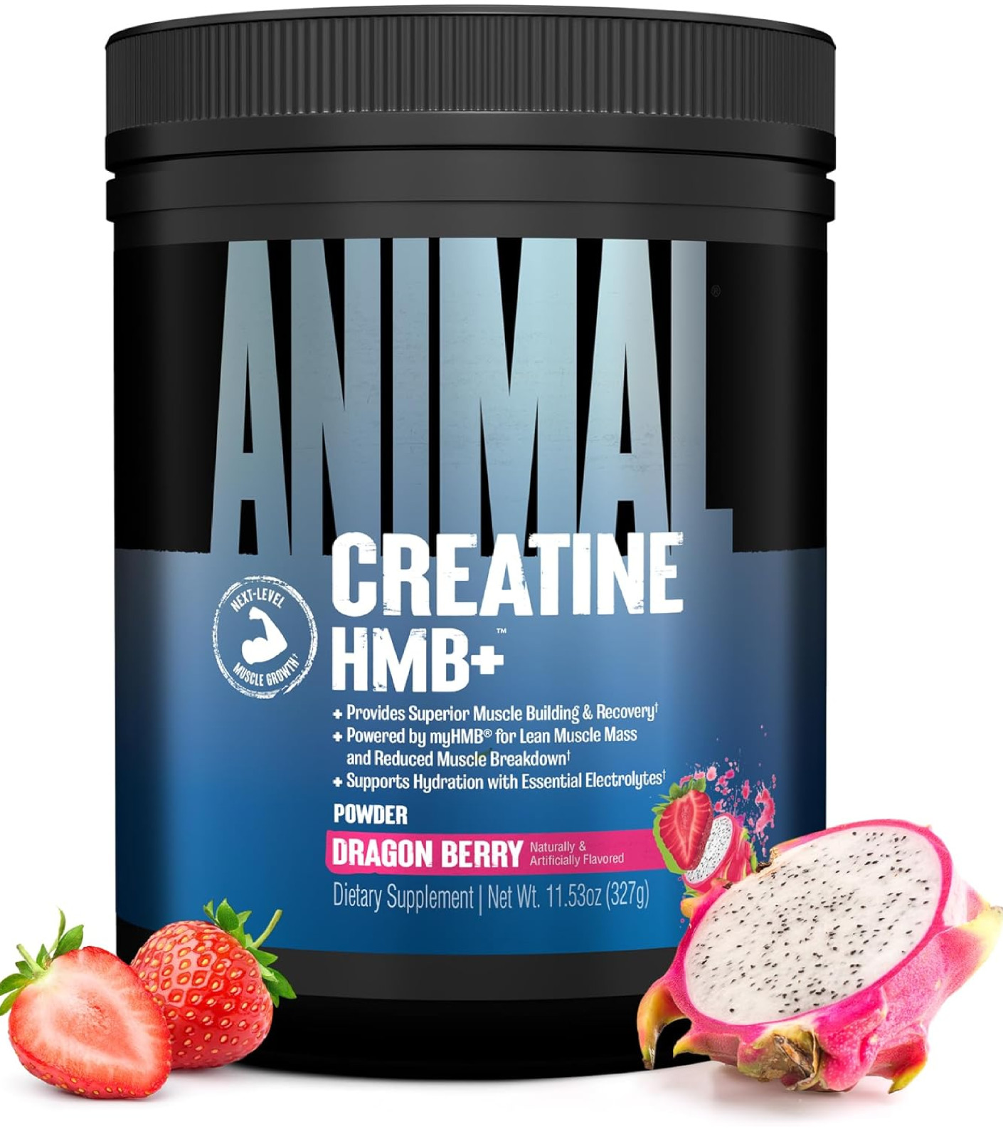 Animal Creatine HMB Powder – 5g Creatine + 3g myHMB with Electrolytes for Lean M