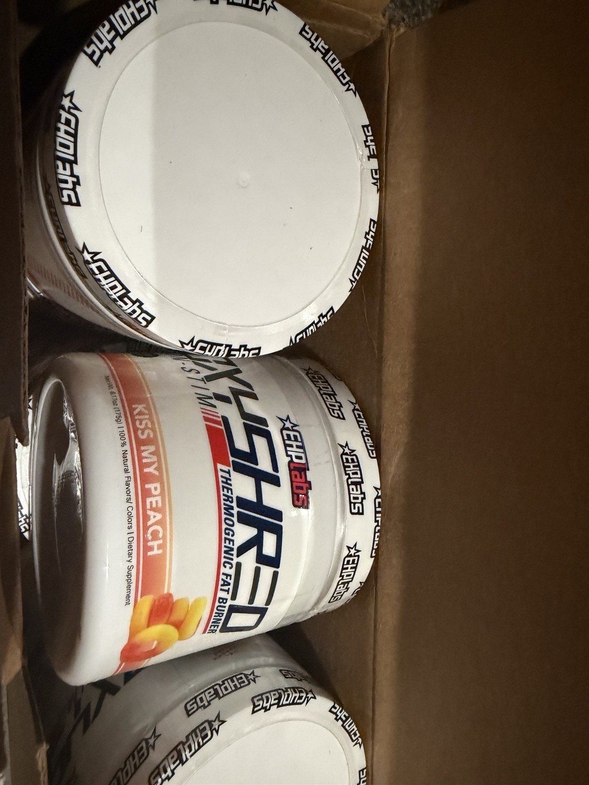 6 EHPlabs OxyShred Non-Stim Thermogenic Fat Burner Powder Kiss My Peach 6.17oz