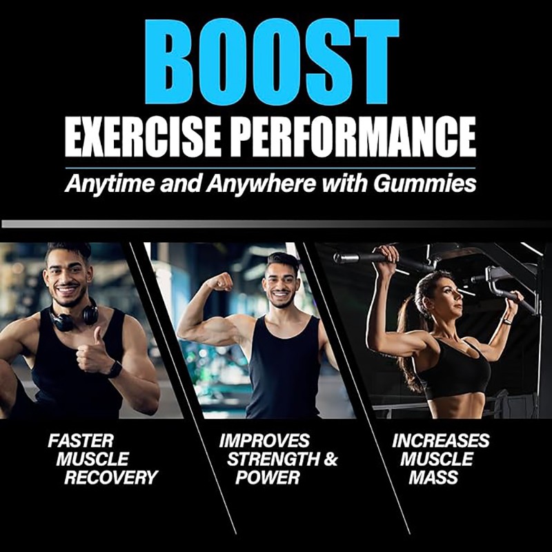 150 Counts Creatine Monohydrate Gummies – Increase Strength and Build Muscle