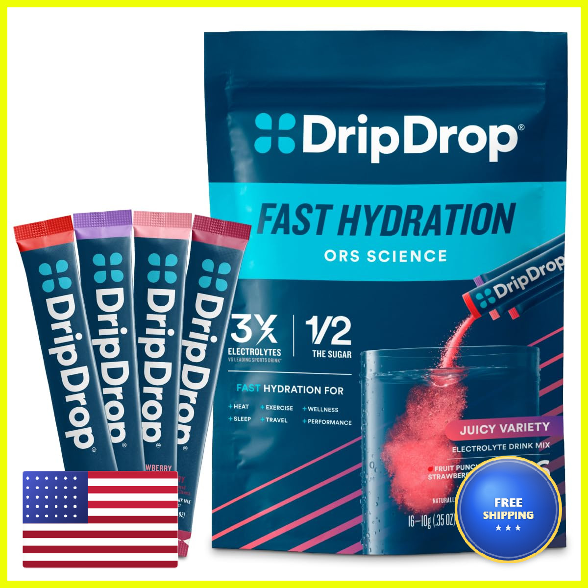 Dripdrop – – Electrolytes Powder Drink Mix –