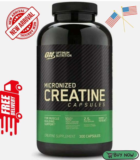 Optimum Nutrition Creatine Micronized Capsules 300 Count Muscle Strength