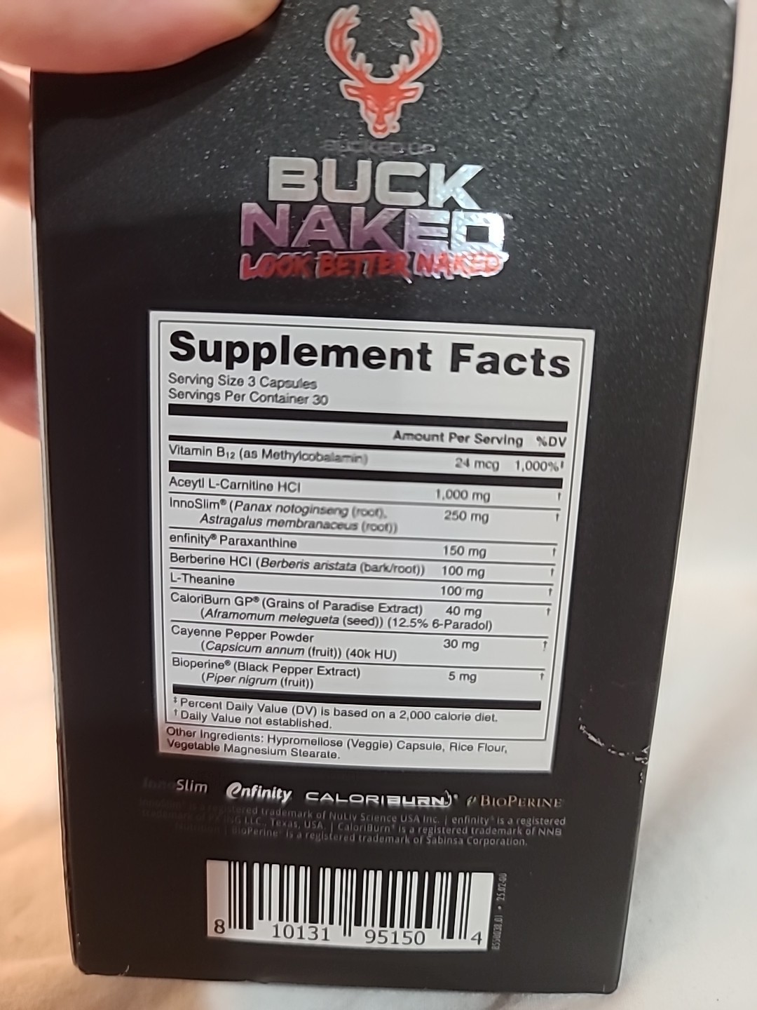 Bucked Up BUCK NAKED Weight Loss Management 90 Caps Exp 7/27