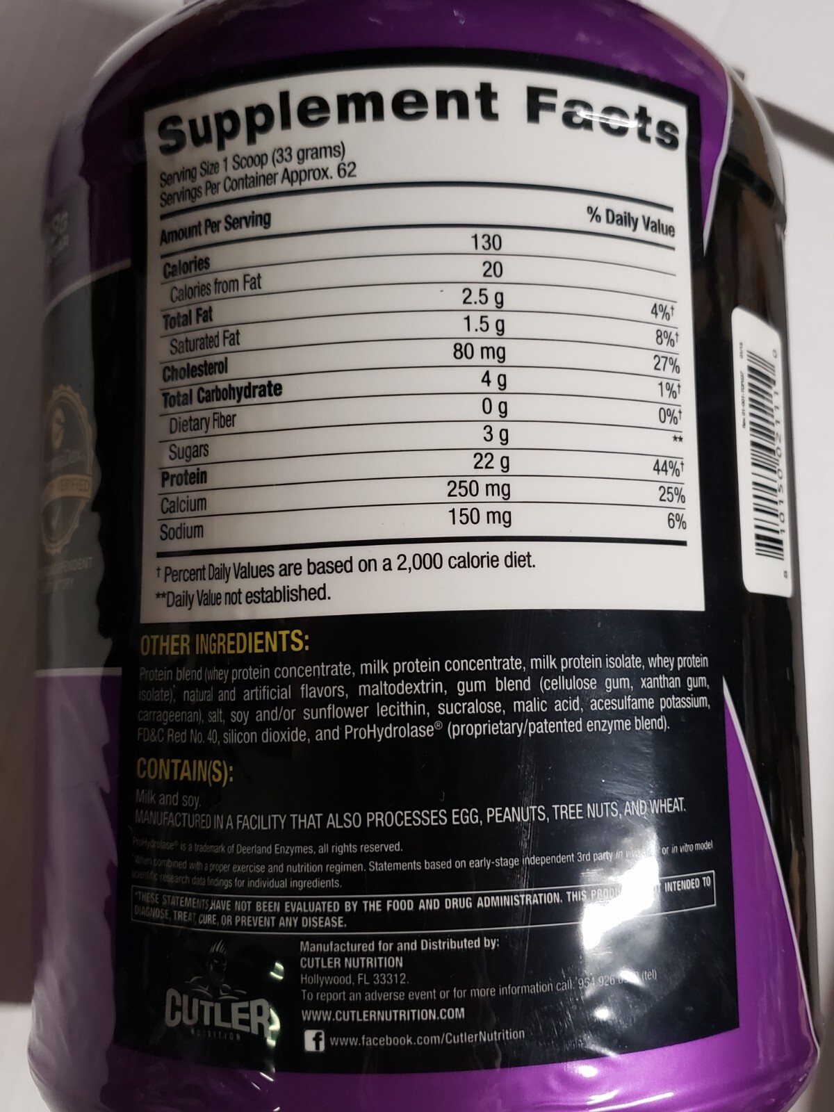 Cutler Nutrition – Total Protein – Strawberry Graham Cracker – 4.5 lbs – 7/2026