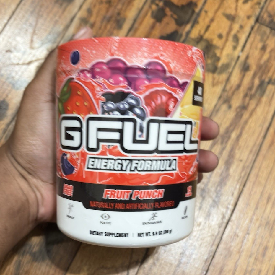 G FUEL Energy Formula Powder Fruit Punch Unisex Dietary Supplement 9.8 oz