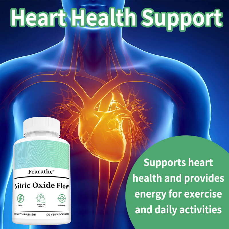 NITRIC OXIDE FLOW Nature Pure Blend L-Arginin Heart Circulation Blood Pressure