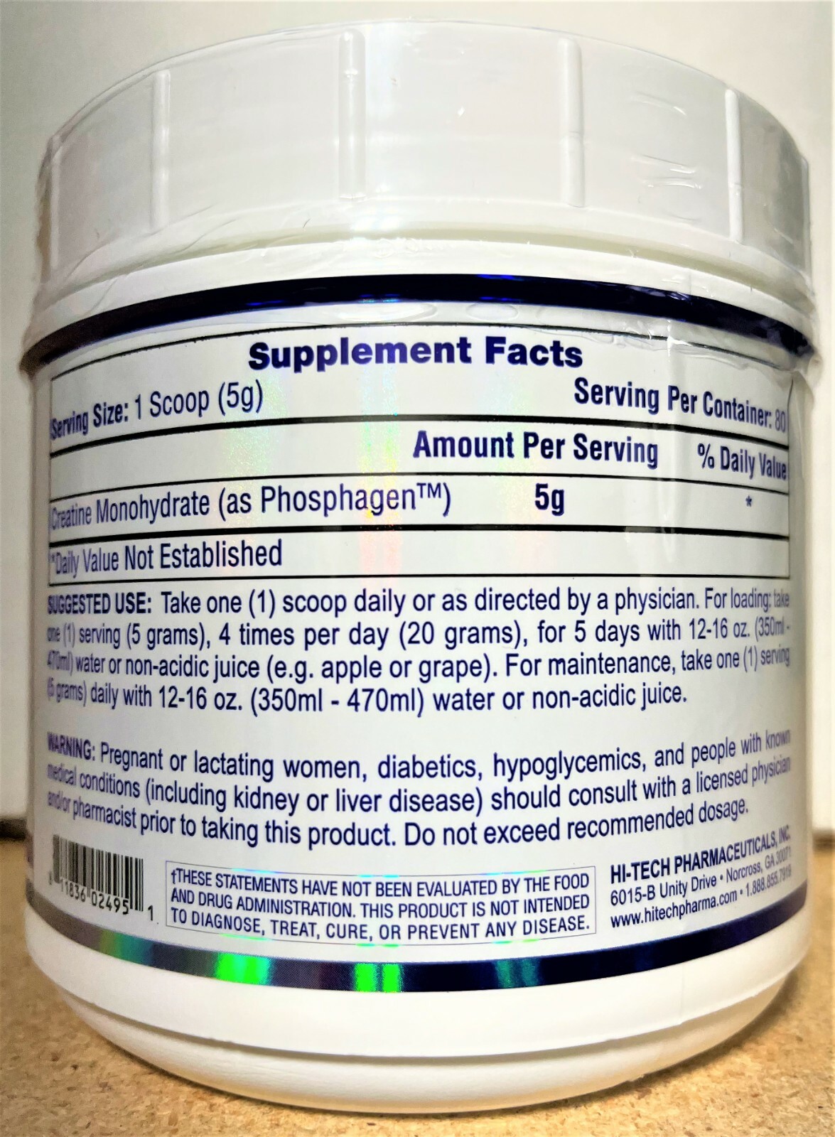 Hi-Tech Pharmaceuticals Phosphagen Creatine Monohydrate 400gm Unflavored New