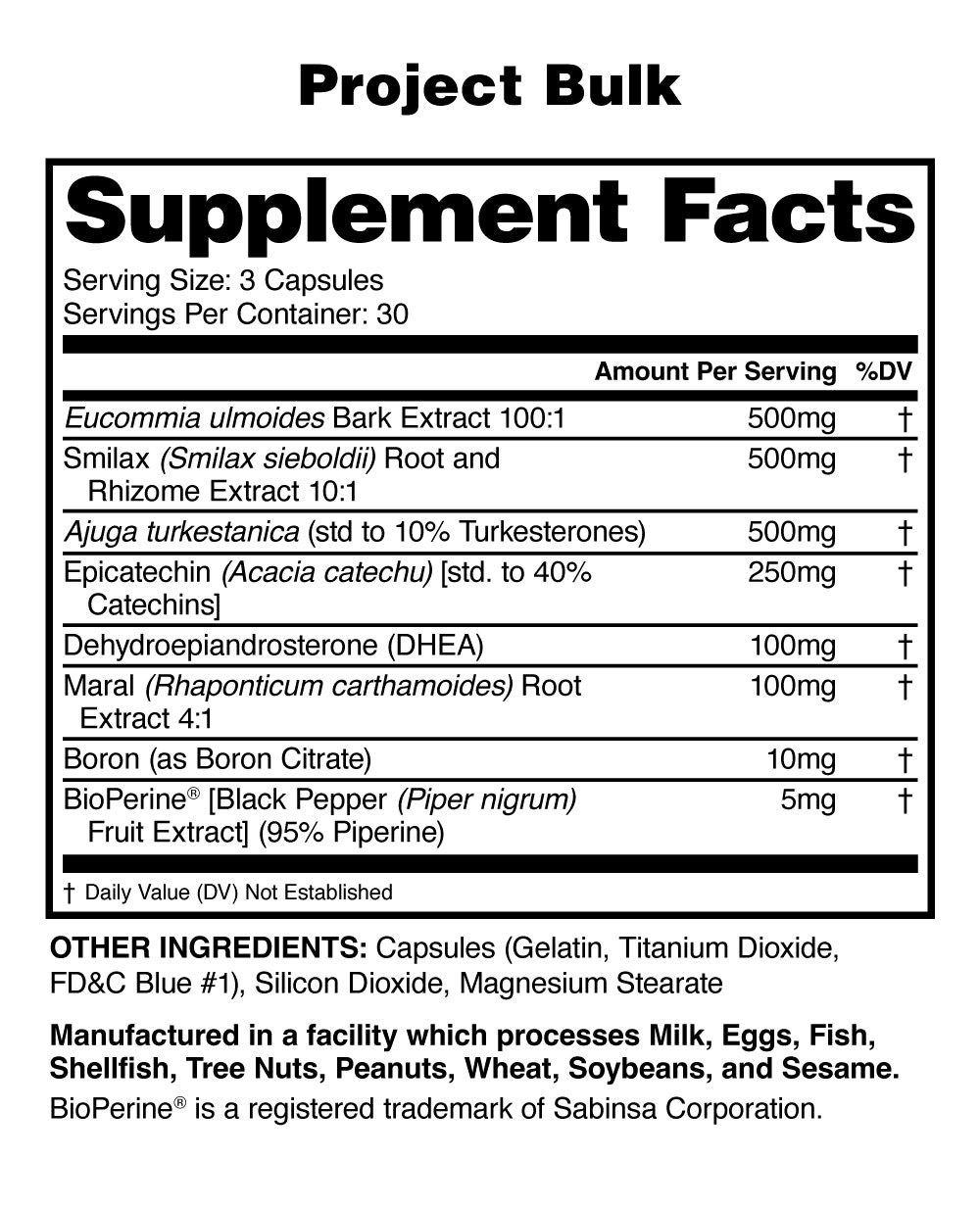 ANABOLIC WARFARE PROJECT BULK Muscle Protein Synthesis Mass Building 90 Capsules