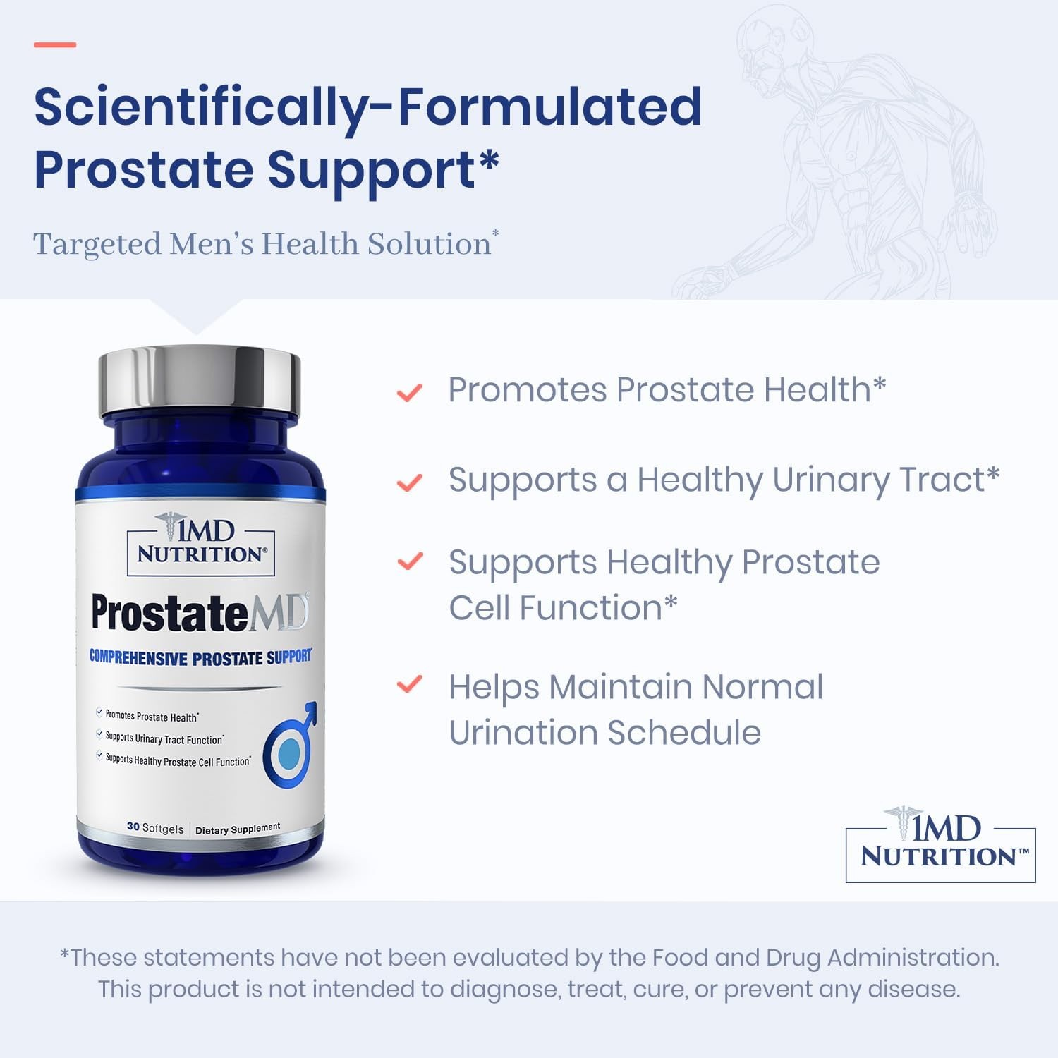 1MD Nutrition ProstateMD Saw Palmetto Prostate Support 30 Count (Pack of 1)