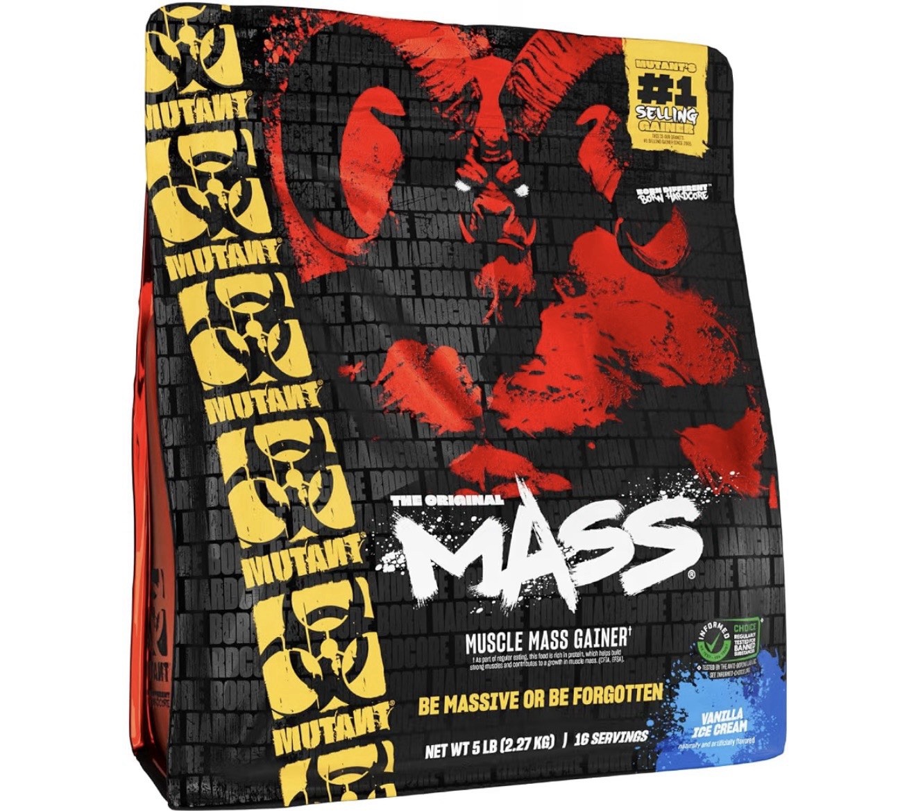 Mutant Mass Gainer Powder for Muscle Gain, Vanilla Ice Cream Flavor, 5 lb