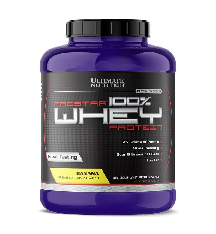 Prostar Whey Protein Powder 25 Grams of Protein 80 Servings, Banana, 5.28 lbs
