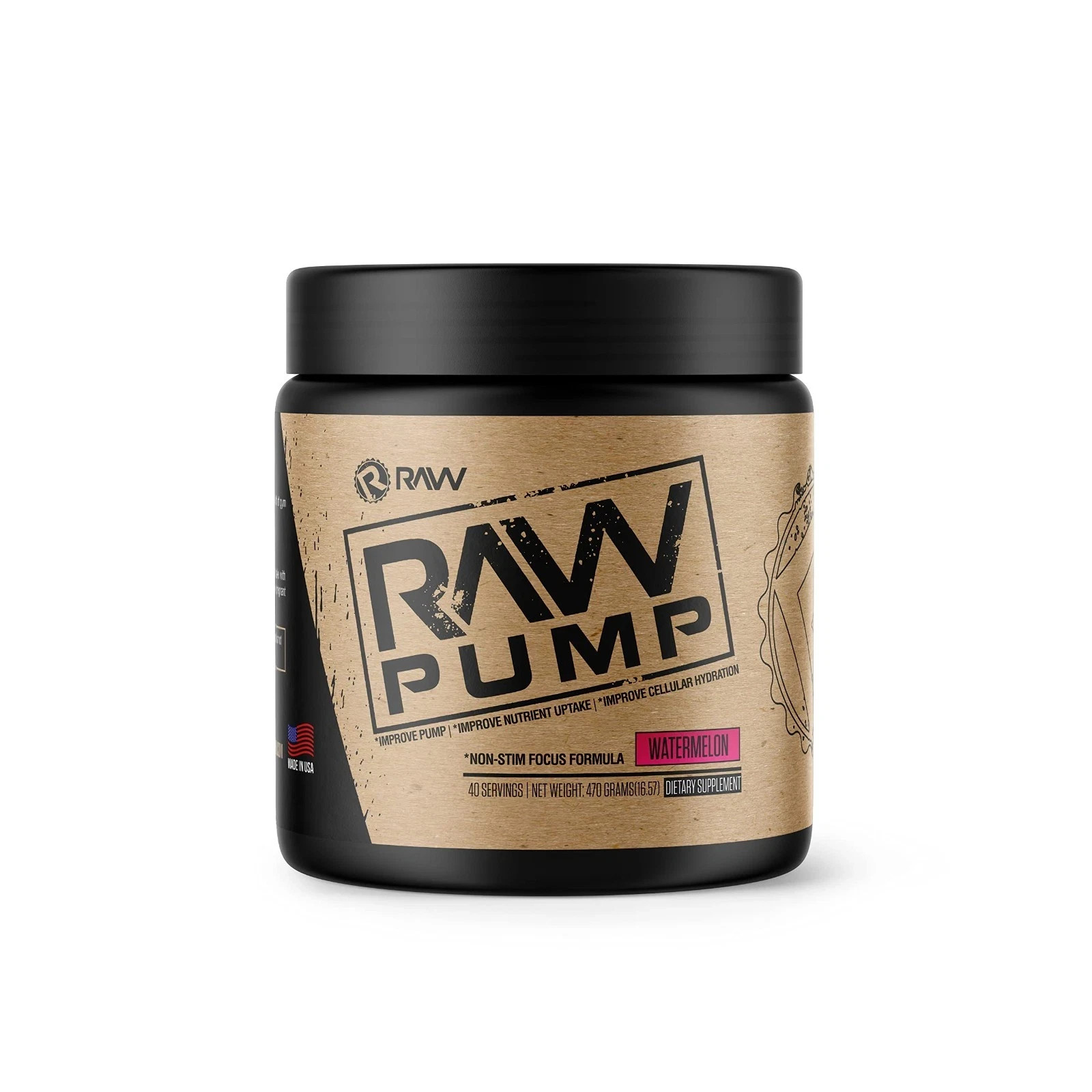 Raw X Bum RAW Pump Watermelon 470 Grams Each (Pack of 3)