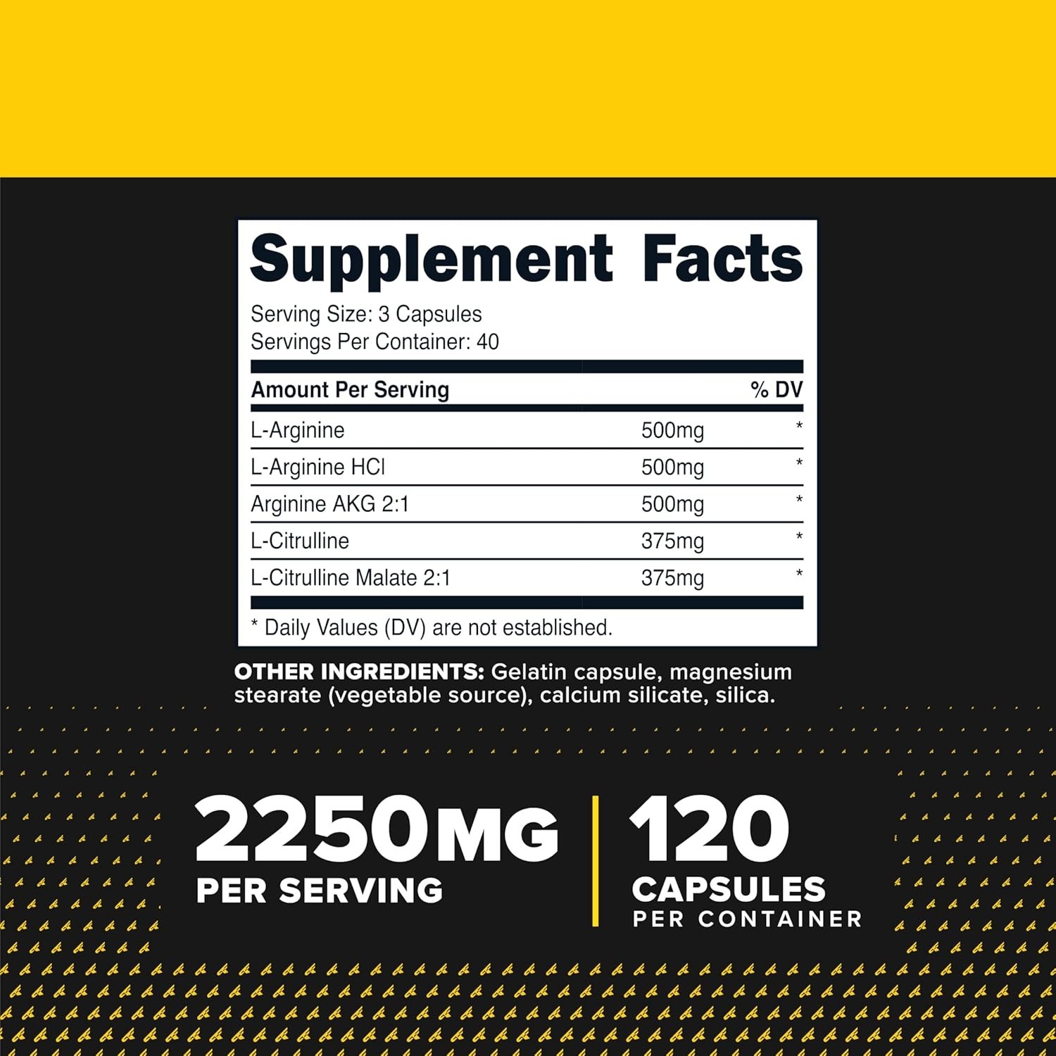 Elevate Workouts with 2,250mg Nitric Oxide Booster – 120 Capsules for Athletes