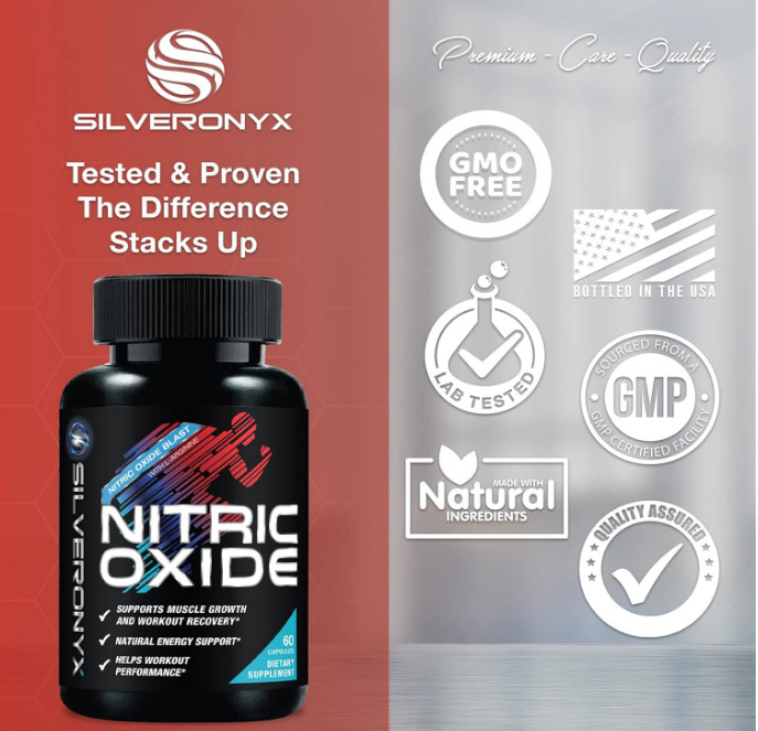 Oxido Nitrico Y L-Arginina Extra Fuerte Para Aumentar La Energia Muscular 60 Ct