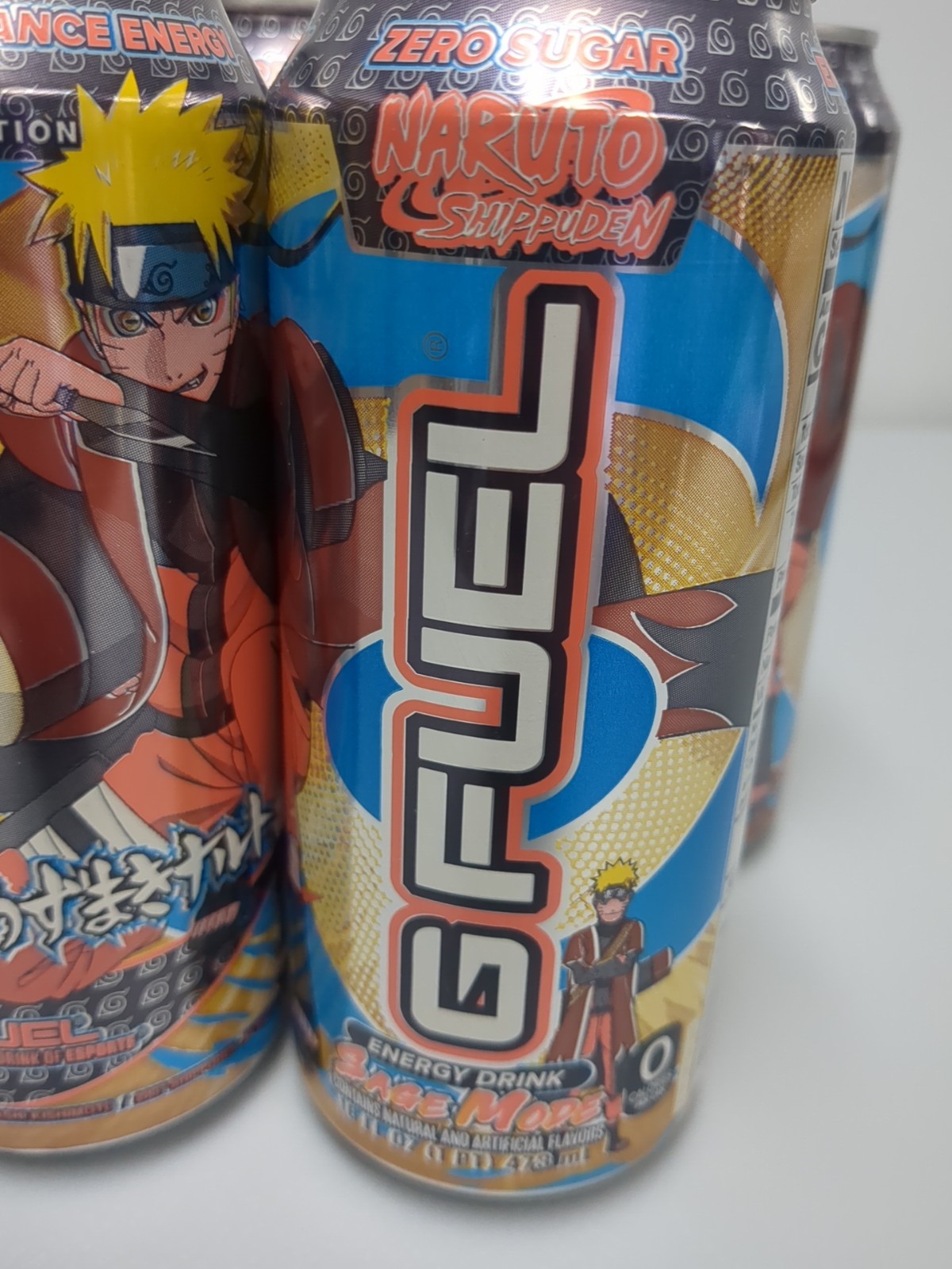 Lot of 2 – GFUEL Sage Mode Naruto Shippuden Energy Drink G Fuel limited Edition