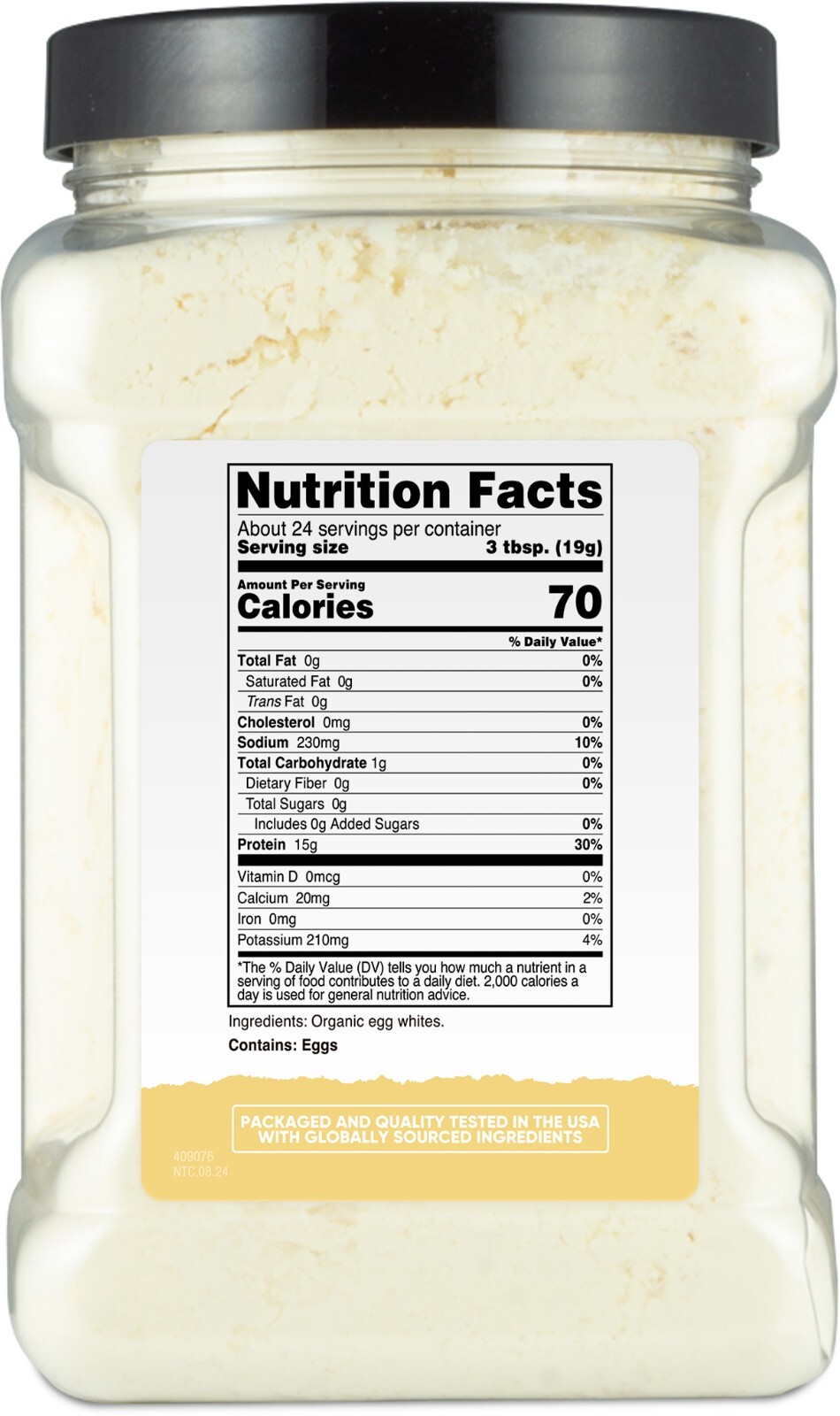 Nutricost Pantry Organic Egg White Protein Powder (1LB) – GMO-Free, Gluten-Free