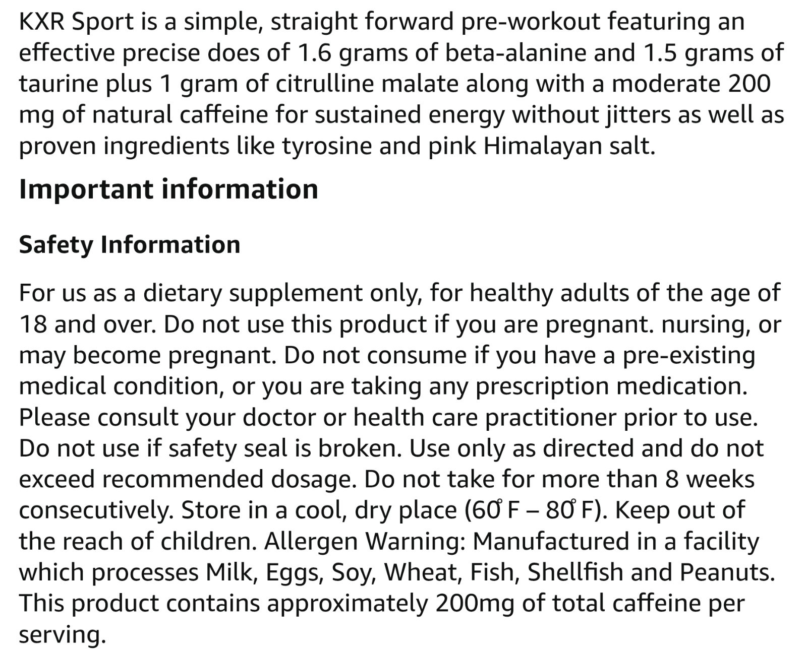 VMI Sports KXR SPORT Preworkout 8oz Size (30 Serv) Gummy 🐻 Bear BEST BY 11/26