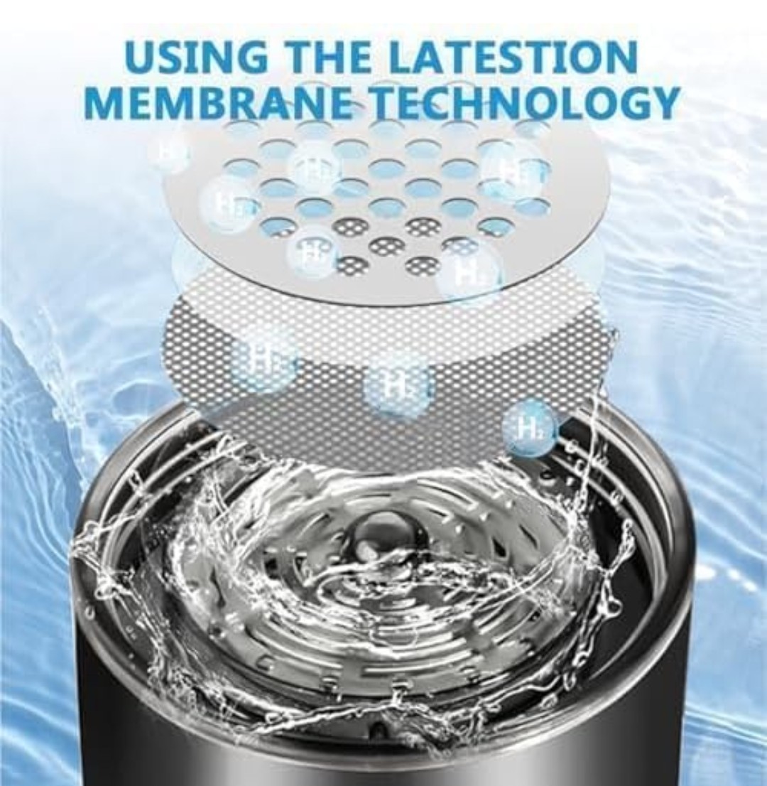 Hydrogen Water Bottle,Rechargeable 420ml. 1,600 PPB NEW