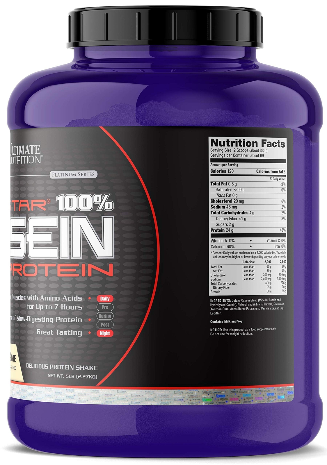 Ultimate Nutrition Prostar Micellar Casein Protein Powder 24 Grams of Protein