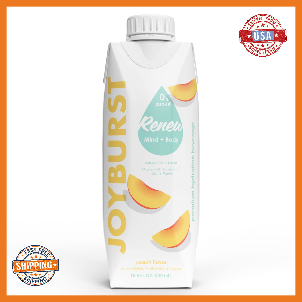 Joyburst Sugar Electrolyte Water Zero Calorie Hydration Drink Refresh