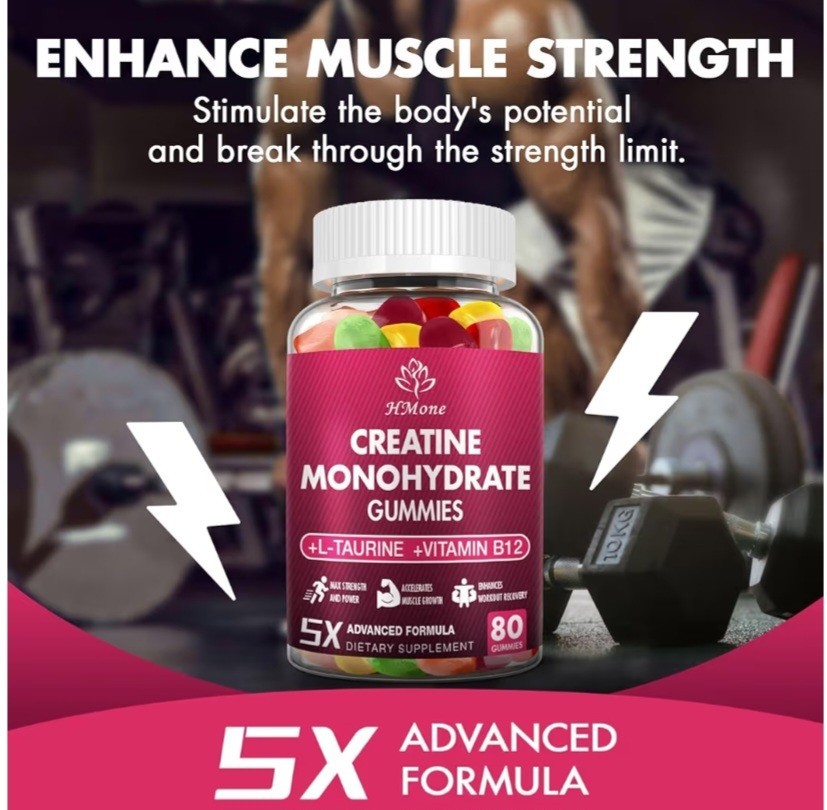 Creatine Monohydrate Gummies – 5g for Men & Women, 160 Count and Creatine Chewab