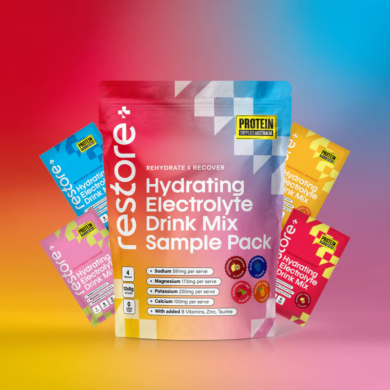 Protein Supplies Australia Restore Electrolyte Drink Mix Sample Pack 12 Sachets