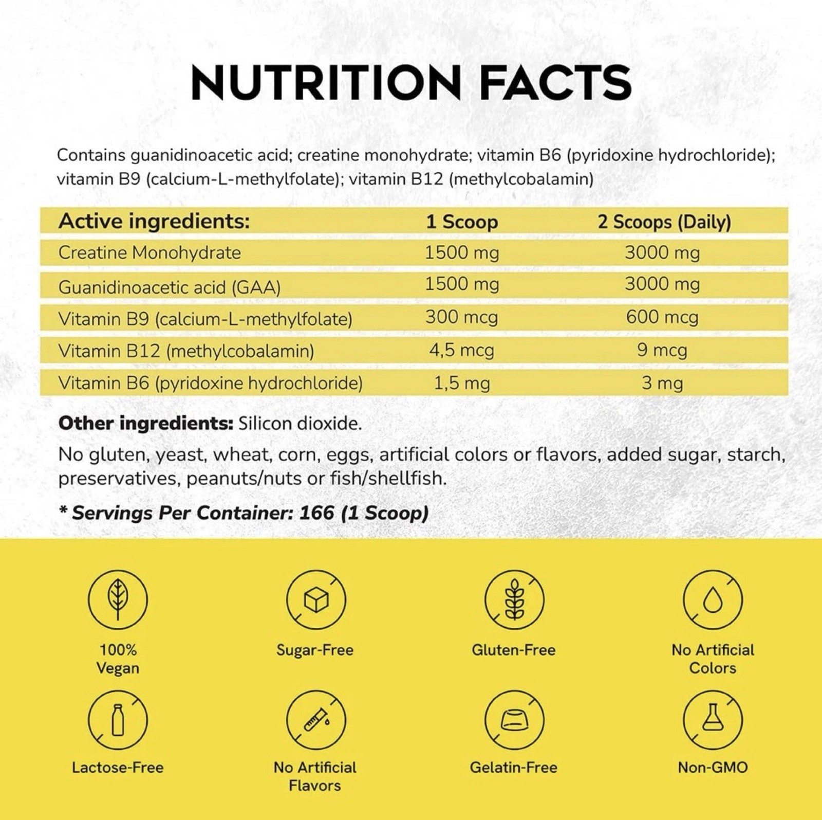 CreGAAtine Ultimate Creatine + GAA 500g 166 Servings Muscle Strength