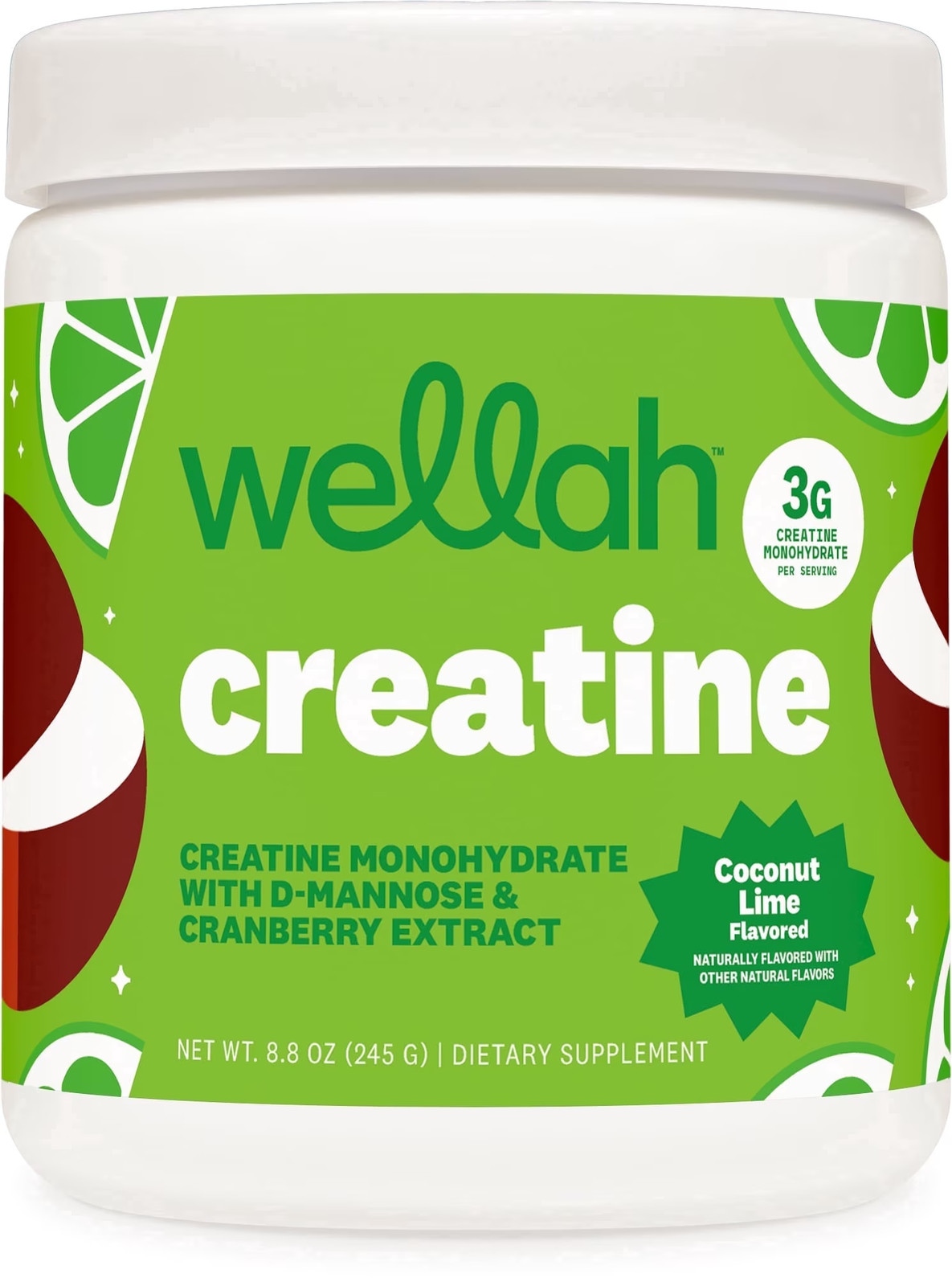 Creatine for Women (Coconut Lime) 50 Servings – Creatine Monohydrate with D-Mann