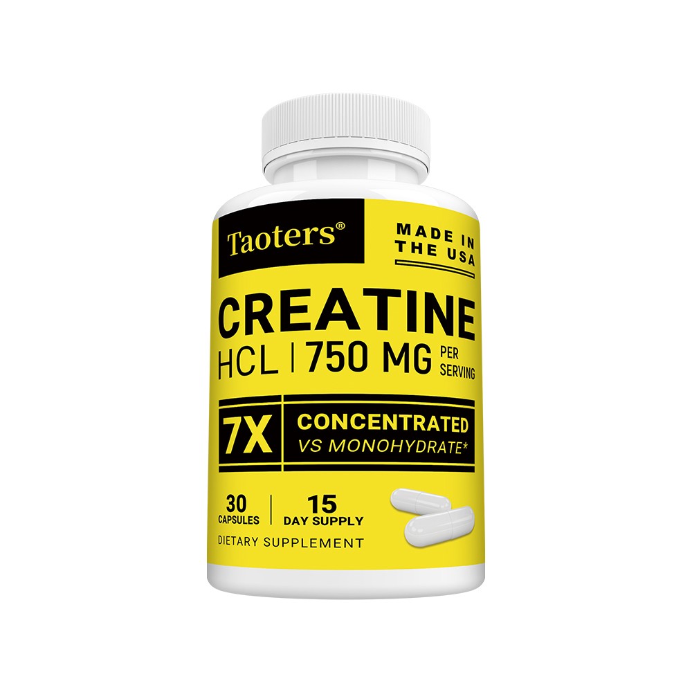 Creatine Hcl 750 Mg 30-120 Capsules Supports Immune Energy Health Muscle Growth