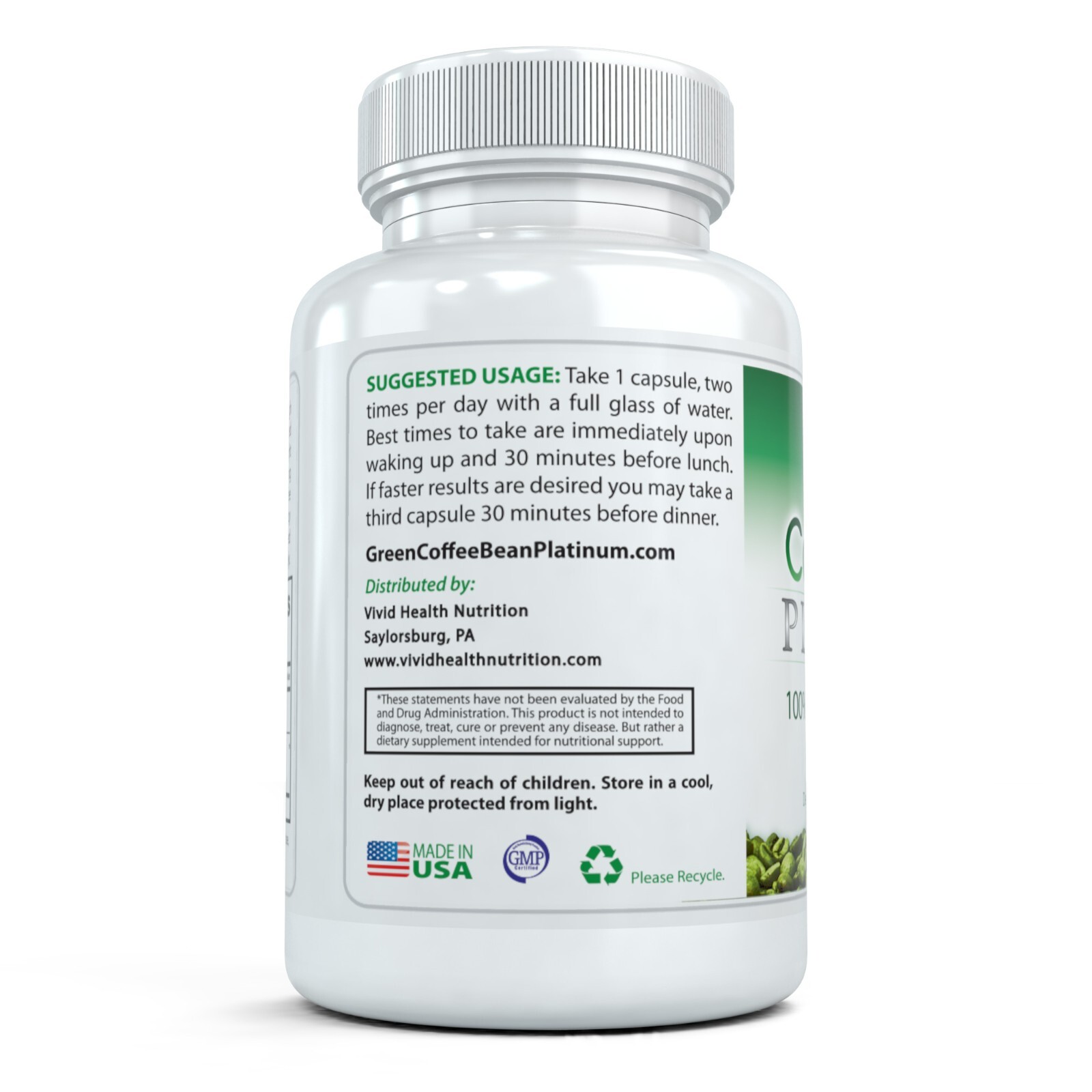 Green Coffee Bean+Raspberry Ketone Platinum: Powerful Weight Loss/Fat Burner Duo