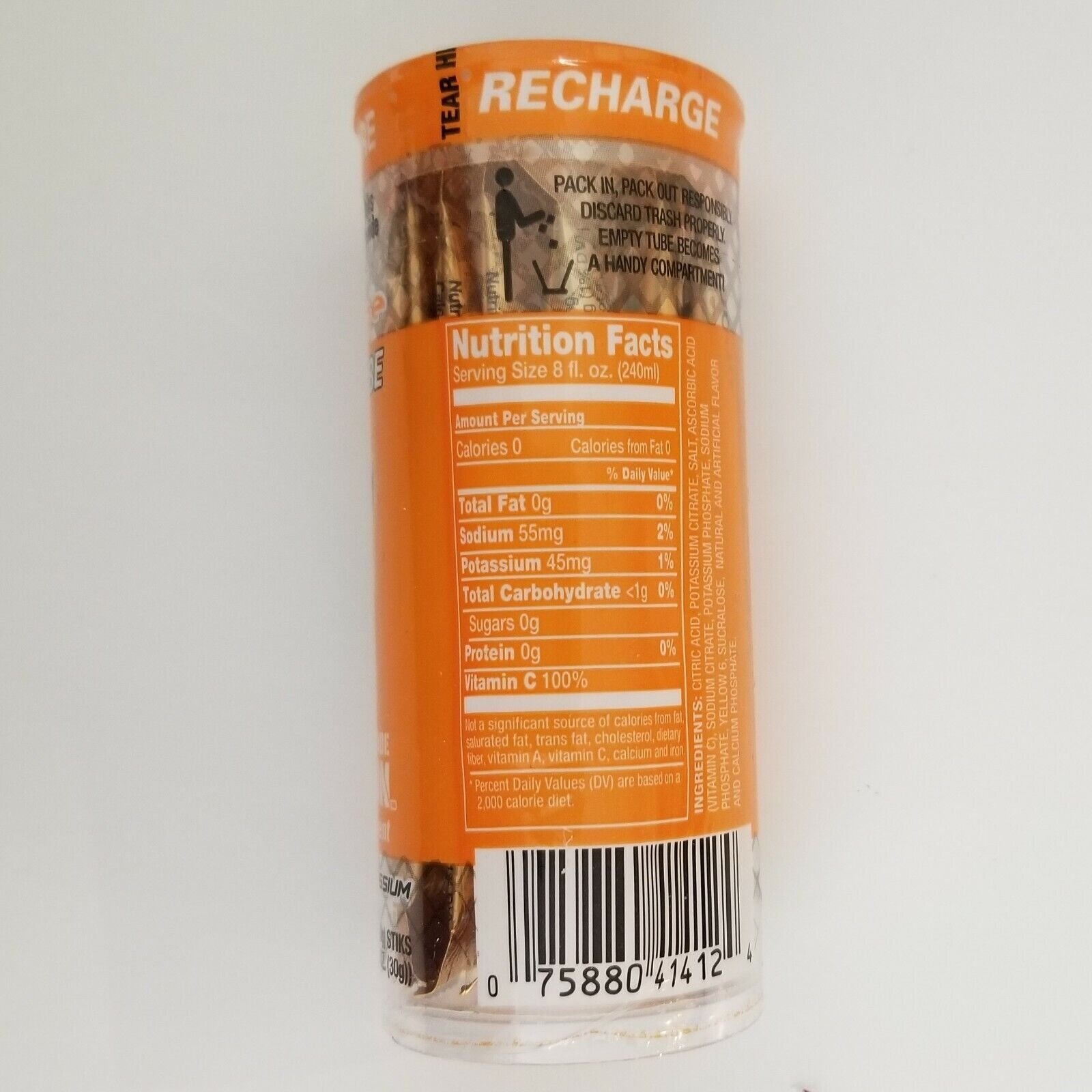 Sqwincher ZERO Sugar Free Electrolyte Powder Beverage 10 Orange Qwik Stik