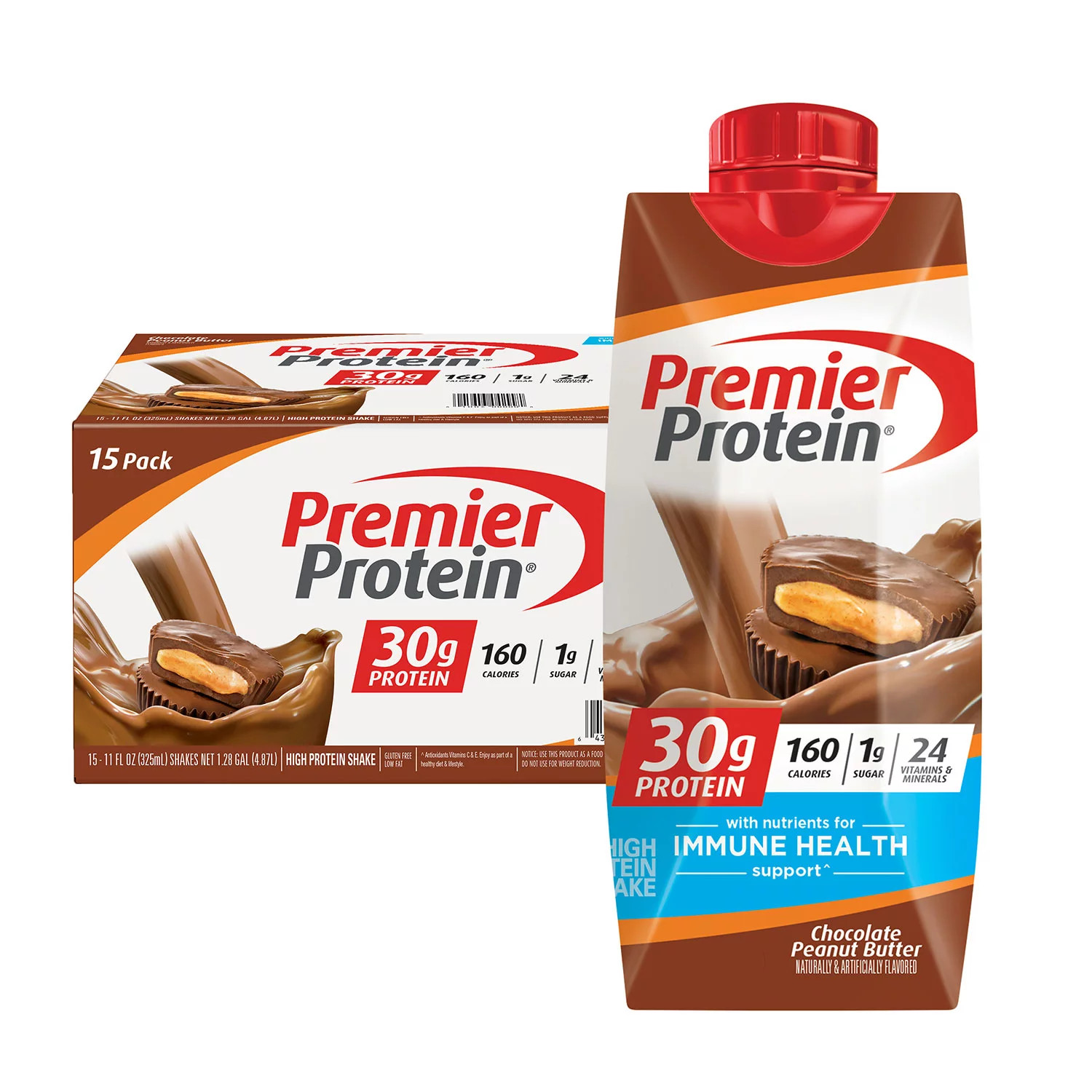 Premier Protein 30g High Protein Shake, Chocolate Peanut Butter (11 fl. oz., 15