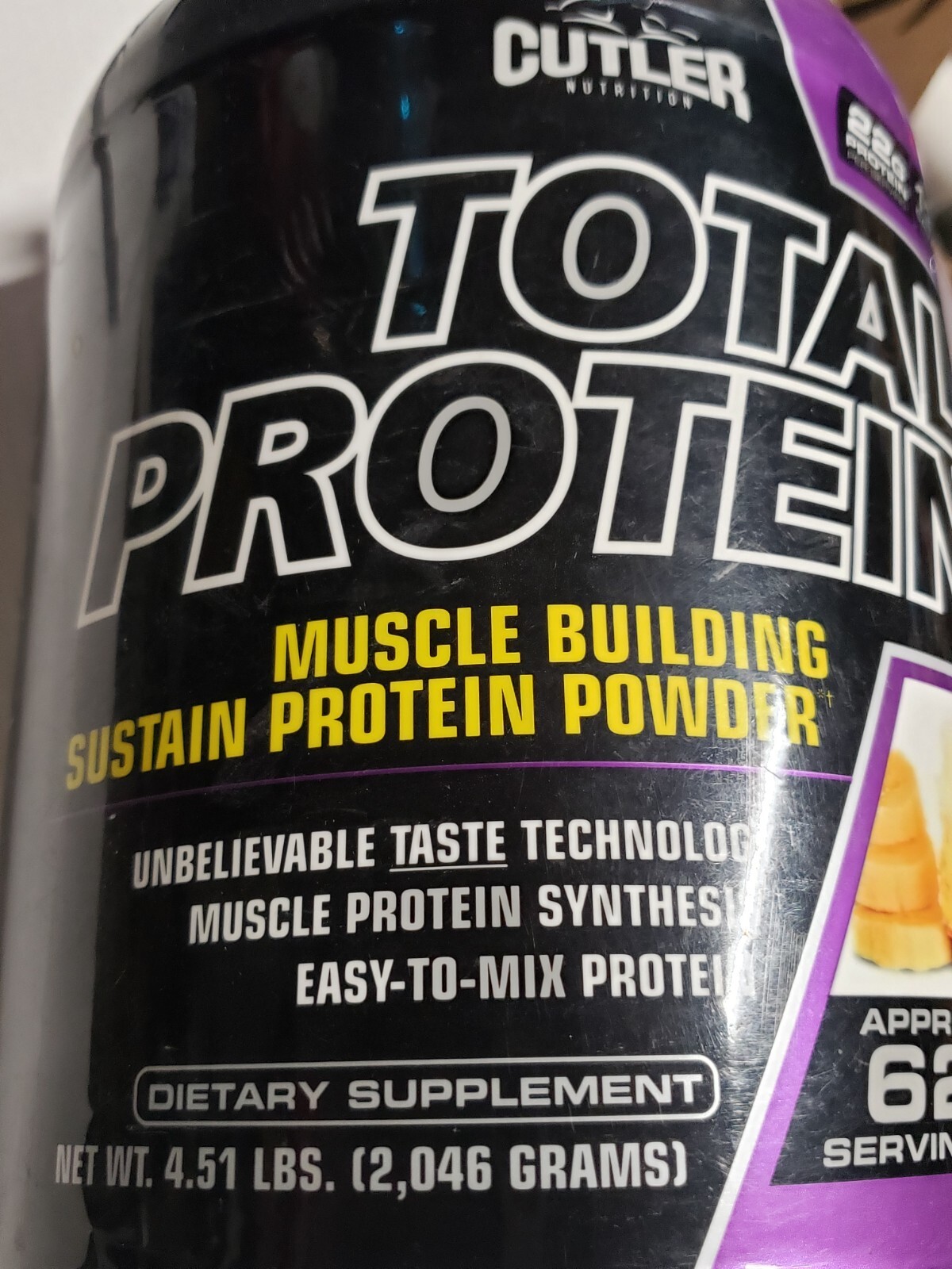 Cutler Nutrition Total Protein – Banana Cream Pie – 4.51 lbs – 62 Servs – 7/2026