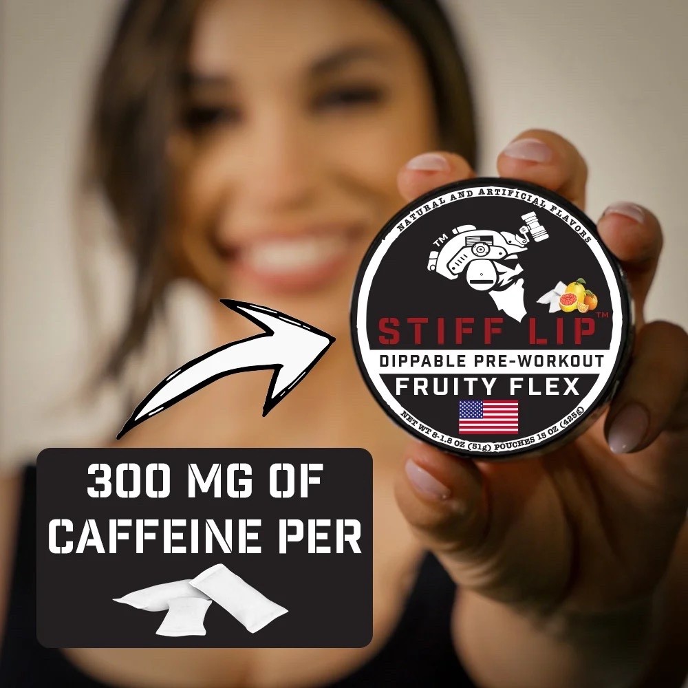 3 PACK STIFF LIP Dippable PRE-WORKOUT High Stim 300mg Caffeine See Description