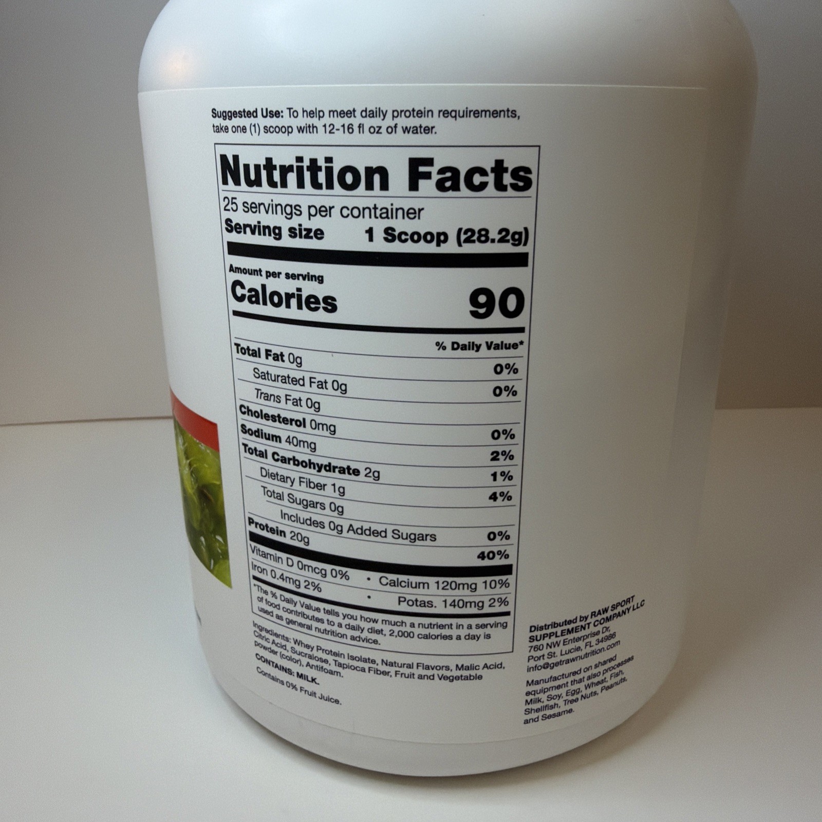 Raw Nutrition Clear Whey Protein – Cotton Candy Grape – Brand New – 25 Servings