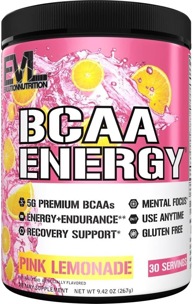 EVL Evlution Nutrition BCAA Energy Amino Acid Pre-Workout Powder – All FLAVORS