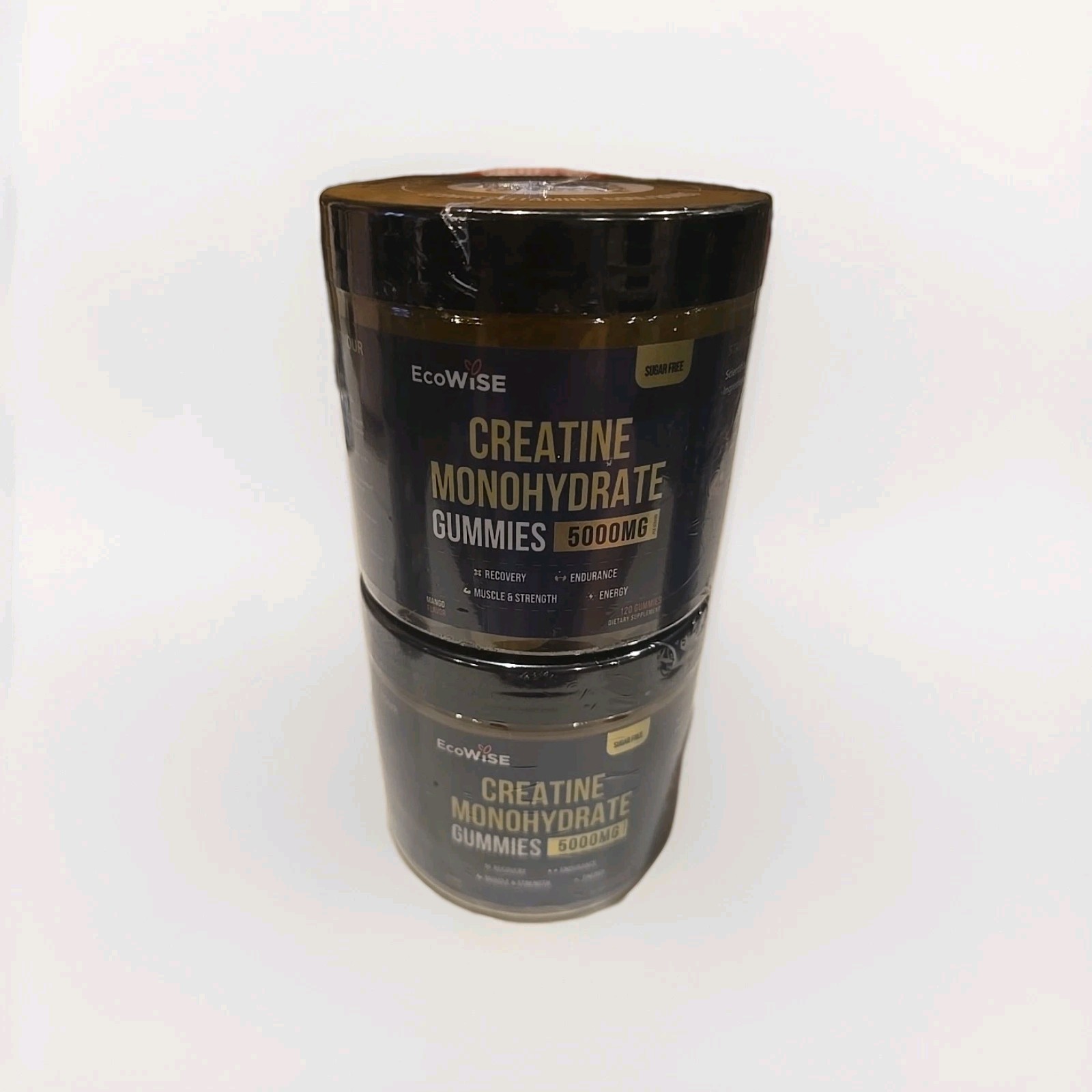 EcoWise Wellness 2 Pack Creatine Monohydrate Gummies 5000 mg Fresh Mango
