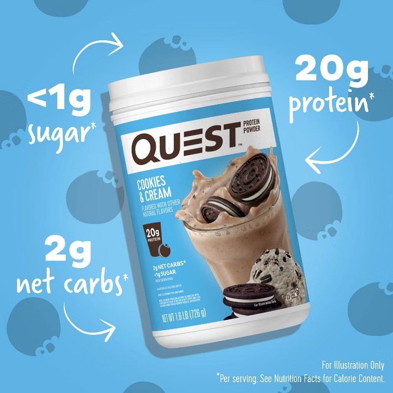 Protein Powder – Cookies & Cream – Whey Protein Isolate – 25.6oz