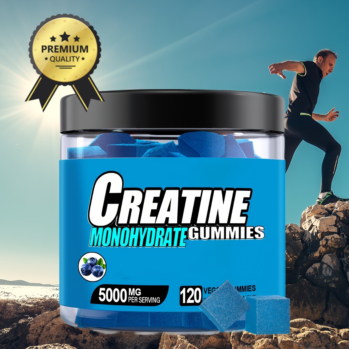 3/2/1 Set 5-HT Creatine Gummies, Fruit Flavor, Quick Relax