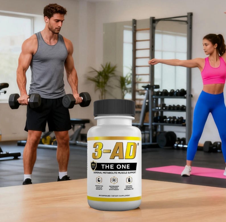 3-AD® 25mg Muscle Support Supplement 2025 UK 60 Capsules Patented Formula