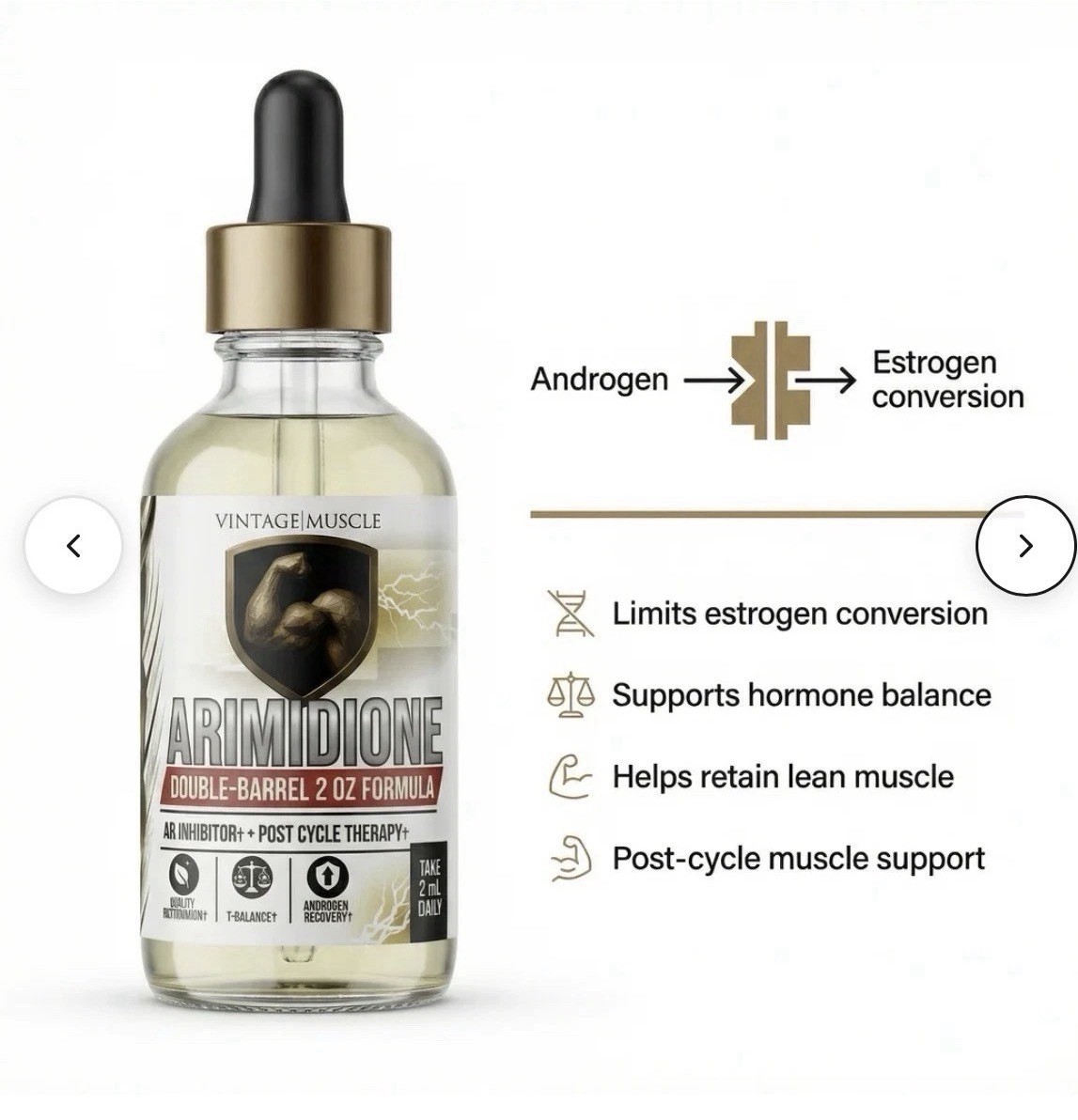 Post Cycle Therapy Stack Test Optimizer Arimotase Inhibitor By Vintage Muscle