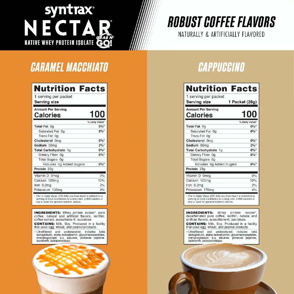 Syntrax Nectar Protein Powder Trial Sizes (12-Pack) – 15 flavors to choose from!