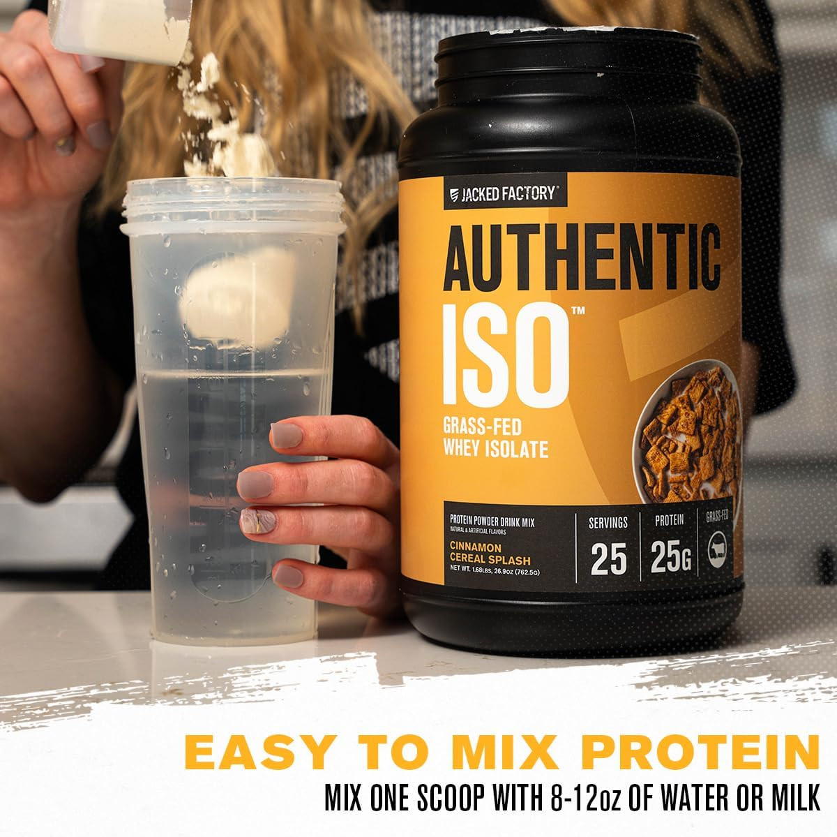 Authentic ISO Grass Fed Whey Protein Isolate Powder – Low Carb, Non-Gmo Muscle B