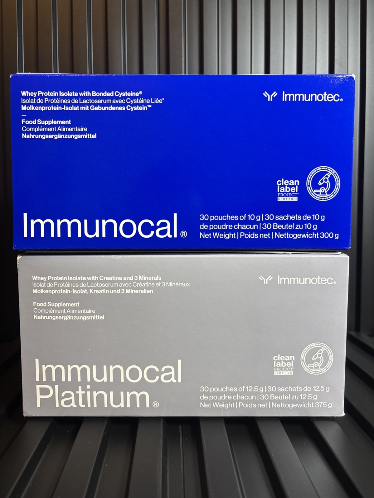 Immunocal Classic 1 ( Blue ) & 1 Platinum : 2 BOXES – 60 Pouches.