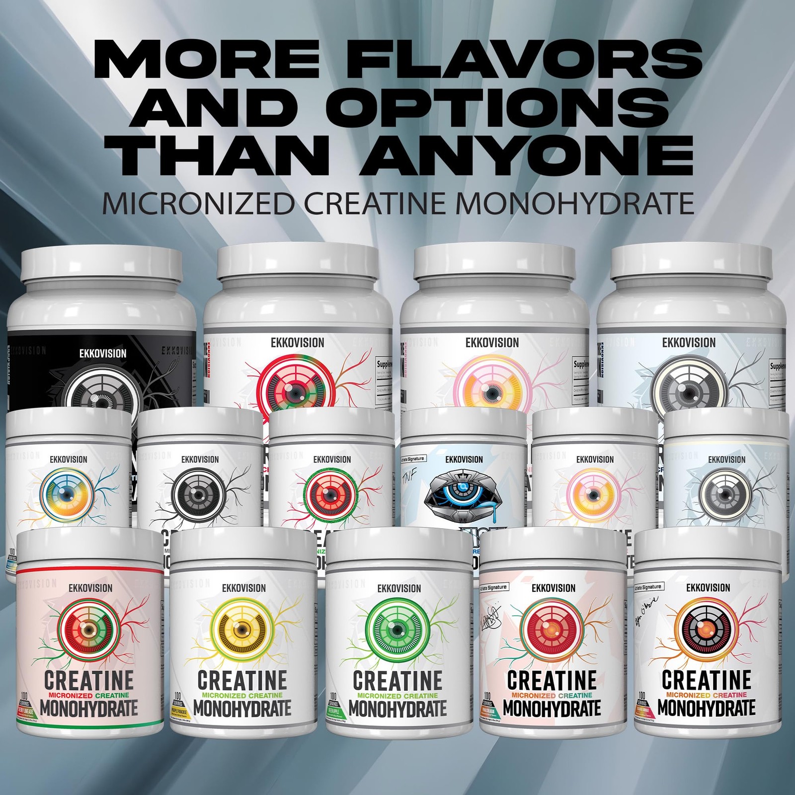 Ekkovision Creatine Monohydrate Powder, 100 Servings (Pack of 1), White