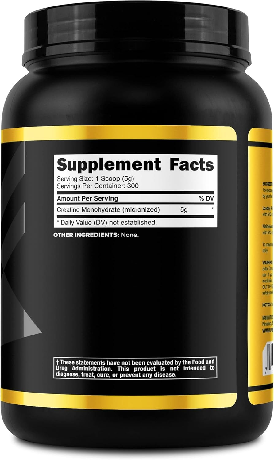 Primaforce Creatine Monohydrate Supplement – 1.5 KG 300 Servings (Pack of 1)