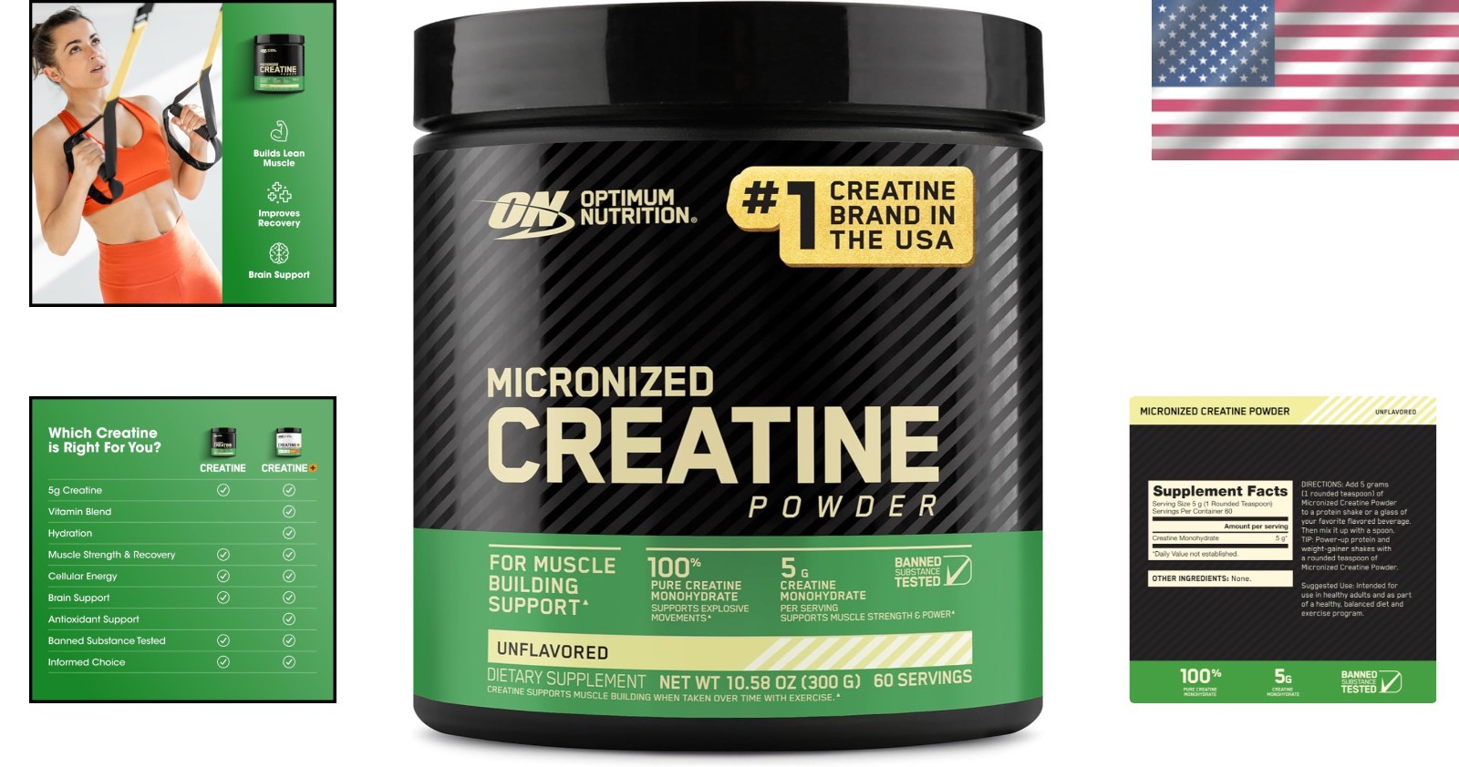 Pure Micronized Creatine Monohydrate Powder – 60 Servings for Explosive Power