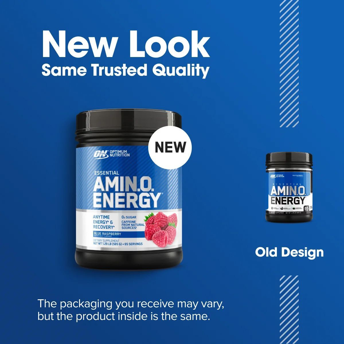 Optimum Nutrition Amino Energy – Pre Workout, Blue Raspberry, 65 Servings