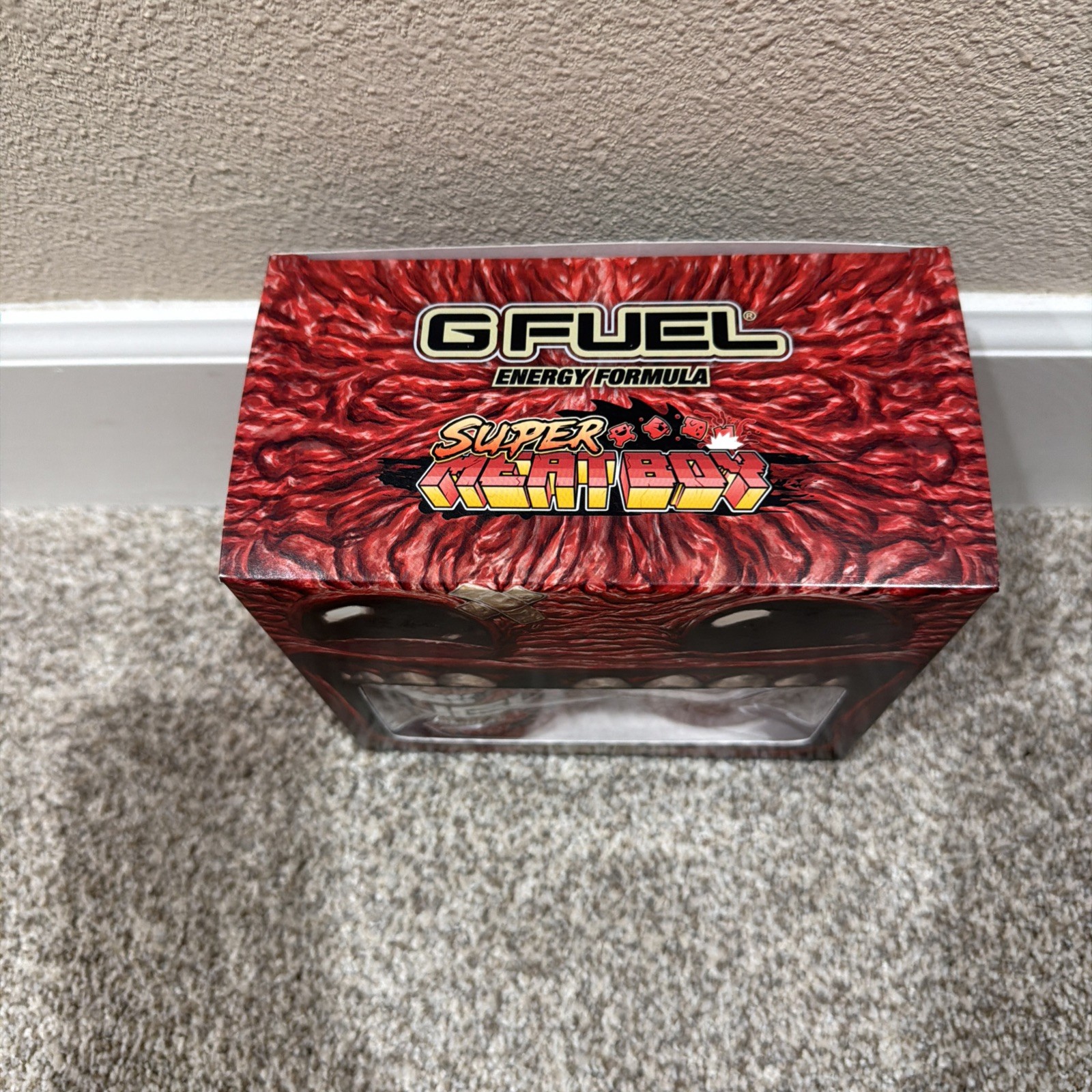 G Fuel Super Meat Boy Blood Sweat & Tears Collector’s Box + Shaker Cup + Sticker